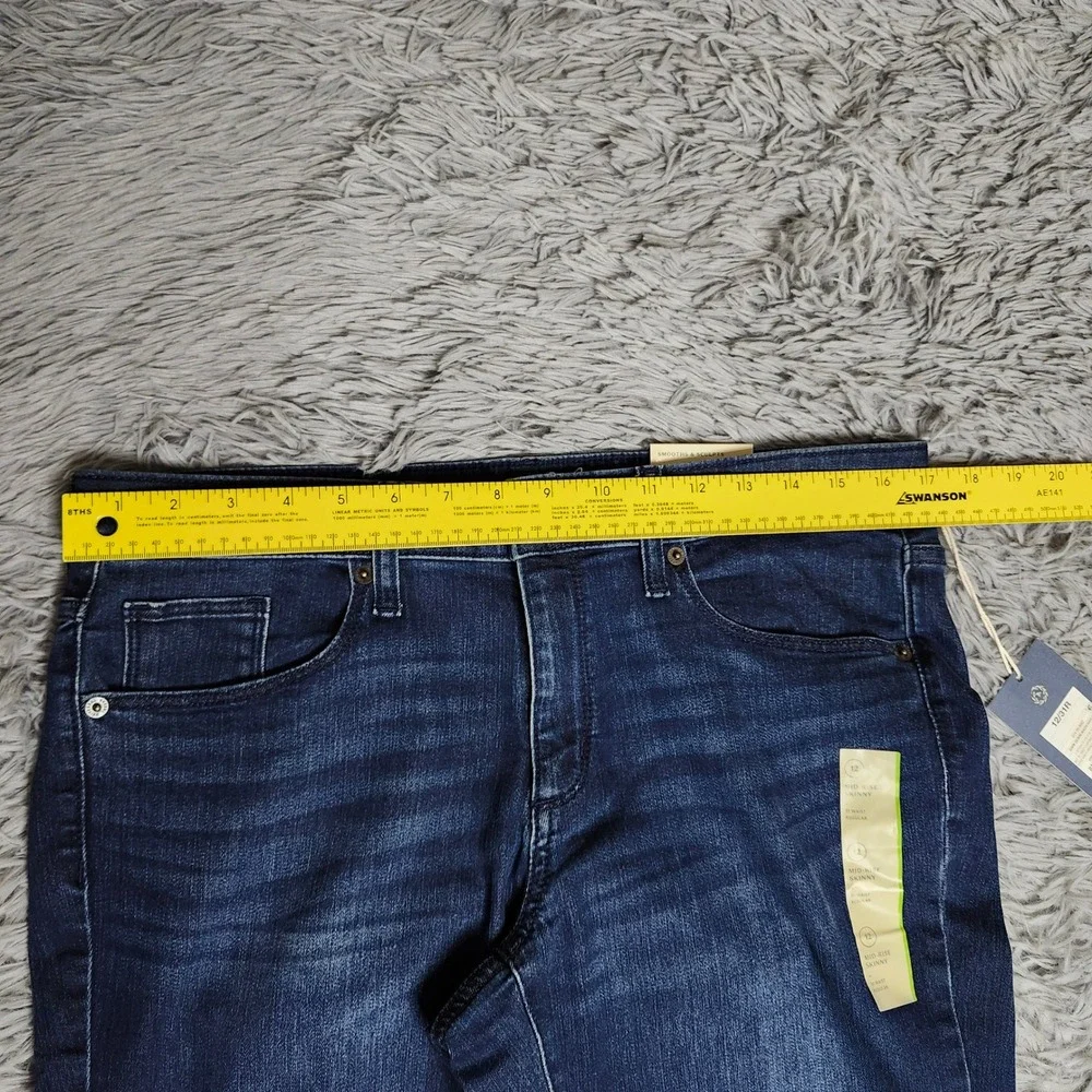 Universal Thread Skinny Jeans‎ Womens 12 12/31 Dark Blue Denim Mid Rise NWT New